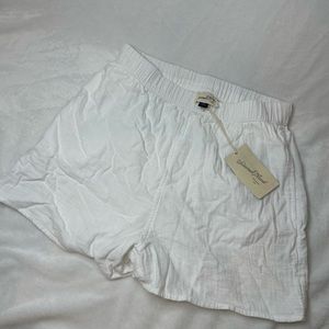 NWT White Linen Shorts